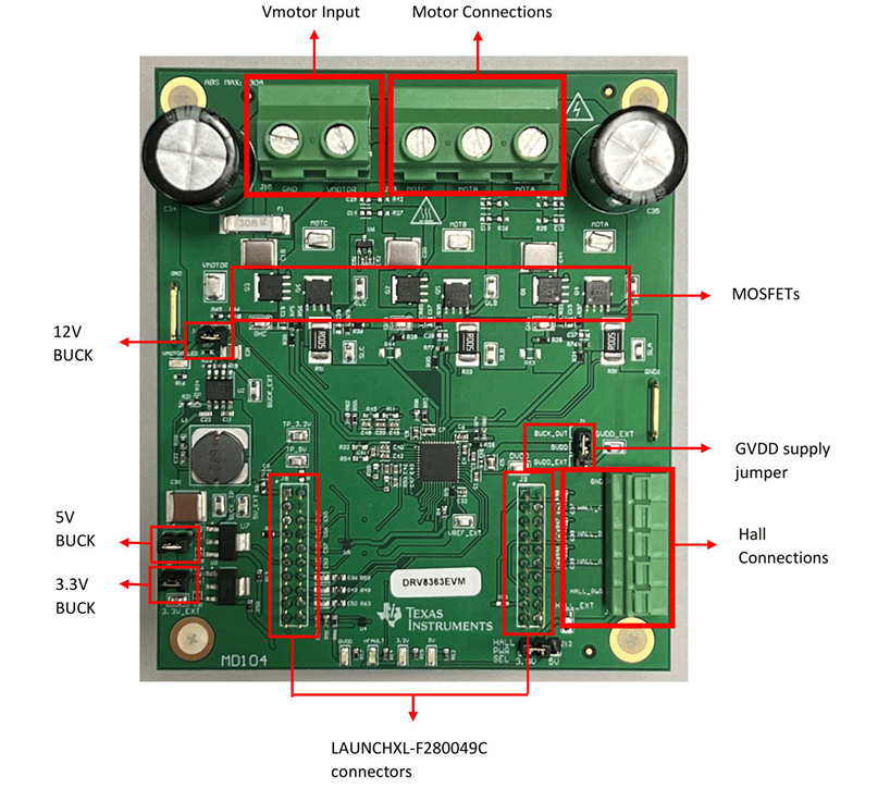 Circuit de localisation - Texas Instruments Module d'évaluation DRV8363-Q1EVM